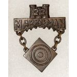 Pre-WWI 22nd Engineers New York National Guard Marksmanship Medal / Badge