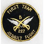 Vietnam B Company 227th Assault Support Helicopter Battalion FIRST TEAM Pocket Patch