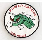 Vietnam B Company 228th Assault Support Helicopter Battalion LONG HORNS Pocket Patch