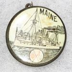 Spanish American War USS Maine Celluloid Pin