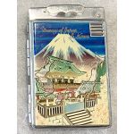 1950's Memory Of Japan And Korea Enameled Cigarette Case & Lighter.