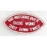 Vietnam Era US Air Force 100 Missions Over Suzy Wongs Shot Down Twice Novelty Patch
