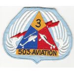 Early 1960's 503rd Aviation Battalion German Made Pocket Patch