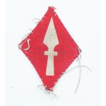 WWII British I Corps Patch on Printed Cloth