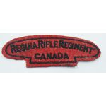 Canadian Regina Rifle Regiment Shoulder Title