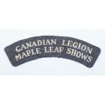 WWII Canadian Legion Maple Leaf Shows Shoulder Title