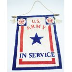 US Army In Service Window / Wall Hanger