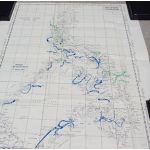 WWII era US Army Philippine Campaign Unit History Map
