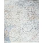 WWII era US Army Special Map Paris-Berlin