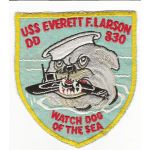 1950's-60's US Navy USS Everett F Larson DD-830 WATCH DOG OF THE SEA Ships Patch