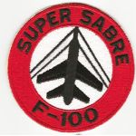 1950's-60's USAF 101st Tactical Fighter Super Sabre F-100 Squadron Patch