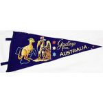 WWII Greetings From Australia Felt Pennant