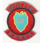 1960's 13th Artillery 24th Division Korea Patch