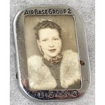 WWII Air Base Group 2 Female US Marine Corps ID Badge