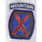 WWII Italian Made 10th Mountain Division Theatre Made Patch Set