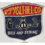 Vietnam 129th Assault Helicopter Company BITE AND STRIKE Pocket Patch