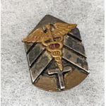 WWII Incredible Medical Corps Technical Sergeant Rank Badge Made From English Coin