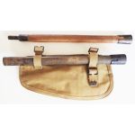 WWII era Canadian Army P37 entrenching tool with both early and later war handle