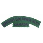 WWII Canadian British Columbia Regiment Shoulder Title