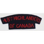 WWII 48th Highlanders of Canada Shoulder Title