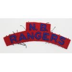 WWII Canadian New Brunswick Rangers Shoulder Title