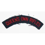 WWII Canadian Queen's Own Rifles Shoulder Title