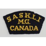WWII Canadian Saskatoon Light Infantry Regiment Machine Gun Shoulder Title