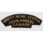 WWII Canadian North Nova Scotia Highlanders Regiment Shoulder Title