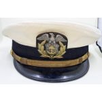 WWII Merchant Marine White Visor Cap
