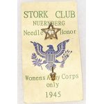 WWII Stork Club WAC's Only Needle Of Honor War Crimes Pin