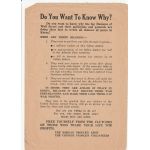 Korean War era Do You Know Why? Propaganda Leaflet​