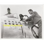Korean War era photograph of F-86 Fighter Ace Col. James K. Johnson.