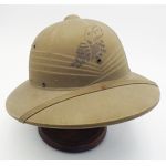 WWII era US Navy SeeBees Painted Pith helmet.