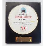 1950's era US Air Force F-104B Starfighter Plaque Named to Squadron Leader