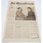 ​WWII era German Der Huasfreund Newspaper January 1943 Dated with Goring and Hitler on the cover.