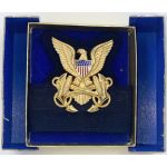WWII Army Transportation Service Officers Cap Badge In Gemsco Box