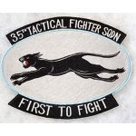 ​​​​1960's US Air Force 35th Tactical Fighter Wing Japanese Made Back Size Squadron Patch