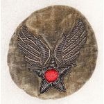 WWII AAF Headquarters Indian Made Bullion Patch With Snaps On Reverse