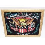WWII Home Front Remember Pearl Harbor Velvet Painting