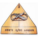 WWII or Post WWII era US Army 3/32 Armor NCO's Plaque