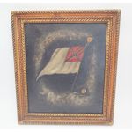 Civil war era 2nd National Confederate Flag oil Painting