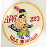 ​1950's-60's US Navy USS Okanogan APA-220 Disney Design Ships Patch