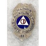 ​​1950's Illinois Civil Defense Aux. # 11 Police Badge