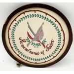 British / French Embroidered War Remembrance Wall Hanger