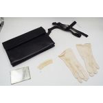 ​WWII US Coast Guard Named SPARS Black Leather Handbag / Purse
