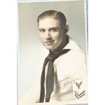 WWII Colorized US Navy Cook 2nd Class Portrait Photo