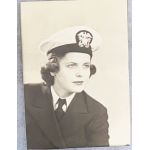 WWII US Navy WAVE Officer Studio Portrait Photo