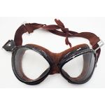 WWII Japanese Army Pilots Flight Goggles, Clear Lenses