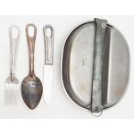 WWII mess tin and utensil set