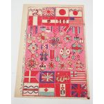 Meiji Period Woodblock Print Medals and Ribbons Poster
